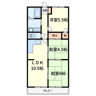 コーポ高谷【2階】の間取り