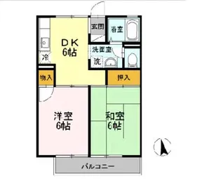 セジュールモトハシ【1階】の間取り