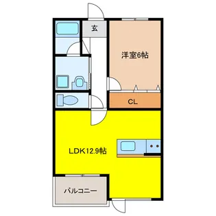 岐阜県岐阜市北一色9【マンション】の間取り