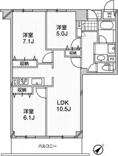 アーバンフラッツつつじヶ丘【1階】の間取り
