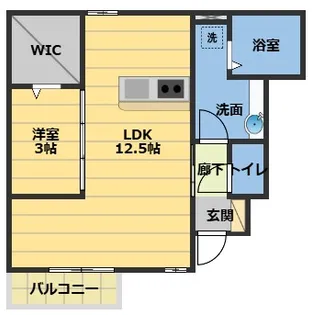 RESIDENCE高茶屋 A【1階】の間取り
