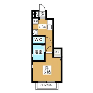 1Kの間取り画像