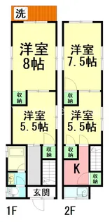 神奈川県藤沢市辻堂新町3【一戸建】の間取り
