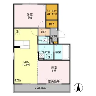 群馬県前橋市総社町高井【アパート】の間取り