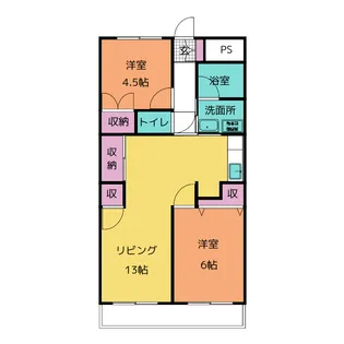 サンテラスタカギ【2階】の間取り