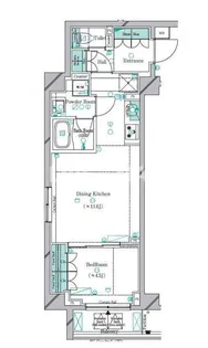 ガリシア大島【4階】の間取り
