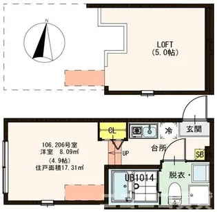 ハーモニーテラス青井III【2階】の間取り