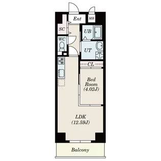 愛知県名古屋市中区新栄2【マンション】の間取り