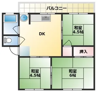 メゾンウエスギI【2階】の間取り
