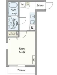 1Kの間取り画像