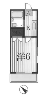 スキッパーハイツ【1階】の間取り