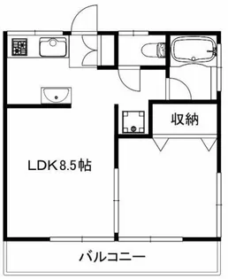 1LDKの間取り画像