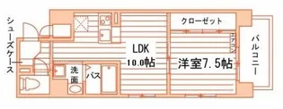 1LDKの間取り画像