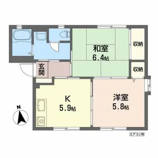 ウエストプラザ二見【1階】の間取り