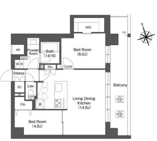 東京都練馬区東大泉2【マンション】の間取り