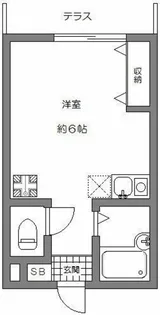 フィールドハイツ東伏見【1階】の間取り