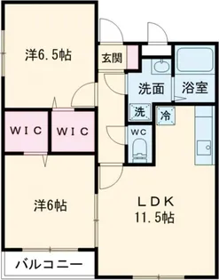 リバーユA【3階】の間取り