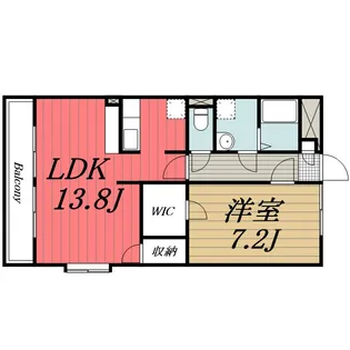 千葉県四街道市栗山【アパート】の間取り