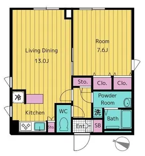 レガシア南麻布【4階】の間取り