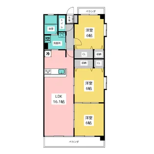 ヴェルジュ桜台【3階】の間取り
