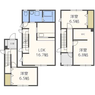 北海道札幌市東区北十三条東13【一戸建】の間取り