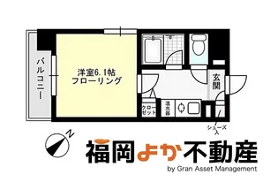 アーバンシティ天神南【8階】の間取り