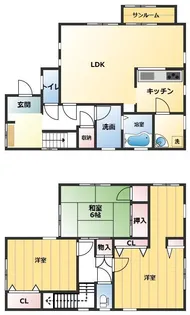 石川県金沢市西金沢4【一戸建】の間取り
