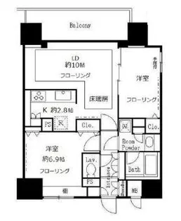 サンクレール荒川ブランガーデン【17階】の間取り