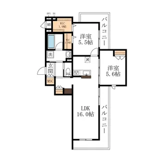 Belle Grace【2階】の間取り