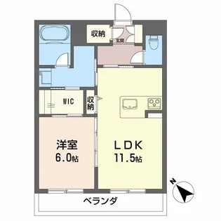 シャーメゾンアルバスII【1階】の間取り