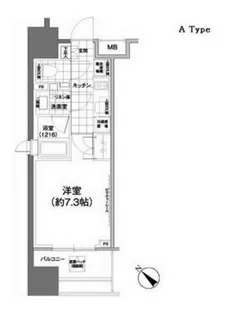パークハビオ武蔵小山【5階】の間取り