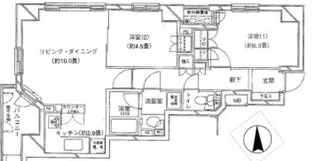 クイーンズパレス東京中央【10階】の間取り