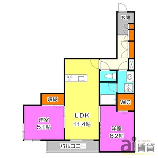 埼玉県所沢市上新井4【マンション】の間取り