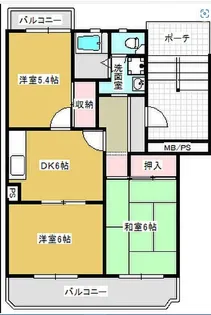 ダイワハウス施工 ファーストコーポ【2階】の間取り