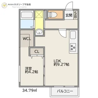 TRIOVE JR久留米駅前【2階】の間取り