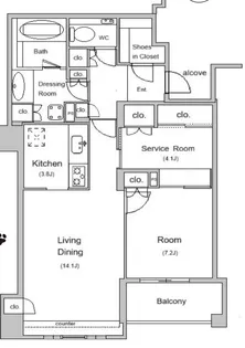 東京都渋谷区神宮前3【マンション】の間取り