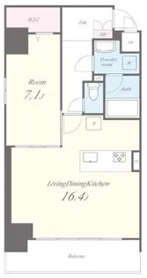 VOLGA BLDG アドグリシーヌ竜泉【3階】の間取り