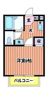 スーペリアマンションII【2階】の間取り