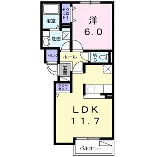 フェデ エリシオン【4階】の間取り