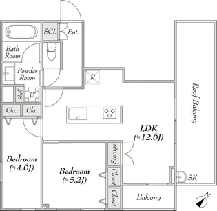 ルミーク雪谷【4階】の間取り