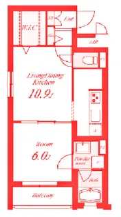 ジィクシア湘南山手【2階】の間取り