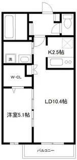 ディアオールスリー【2階】の間取り