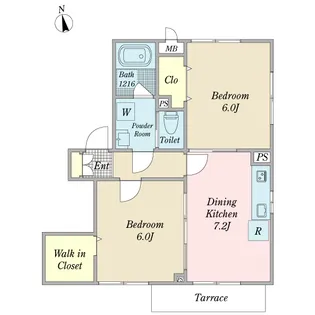フラット【1階】の間取り