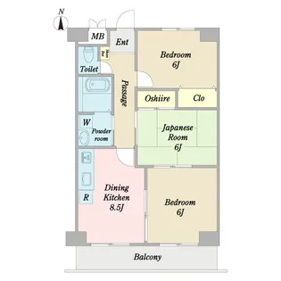 アインズコート成田【1階】の間取り