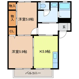 ハシマ・T・ハウス【2階】の間取り