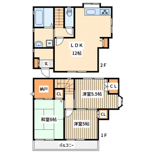 神奈川県座間市入谷西4【一戸建】の間取り