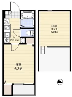 ノルデスタ小竹【3階】の間取り