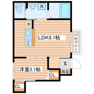 マノアーレ名取駅西 B棟【1階】の間取り