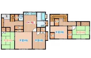 宮城県仙台市青葉区堤通雨宮町【一戸建】の間取り