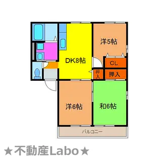 徳島県板野郡板野町大寺字王子【アパート】の間取り